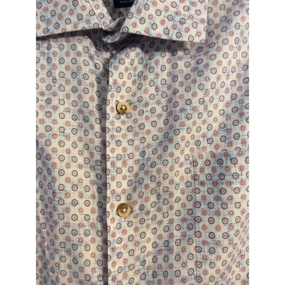 Johnnie O Top Shelf XXL mens print button down shirt short sleeve
